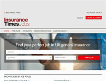 Tablet Screenshot of insurancetimesjobs.co.uk